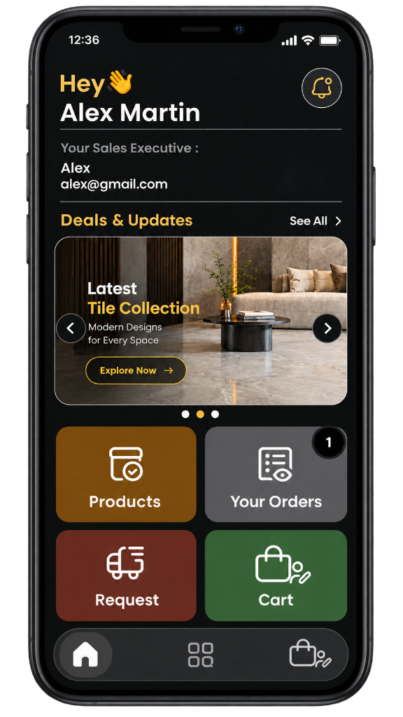 Wallcano Dealer Mobile App & Ordering Experience
