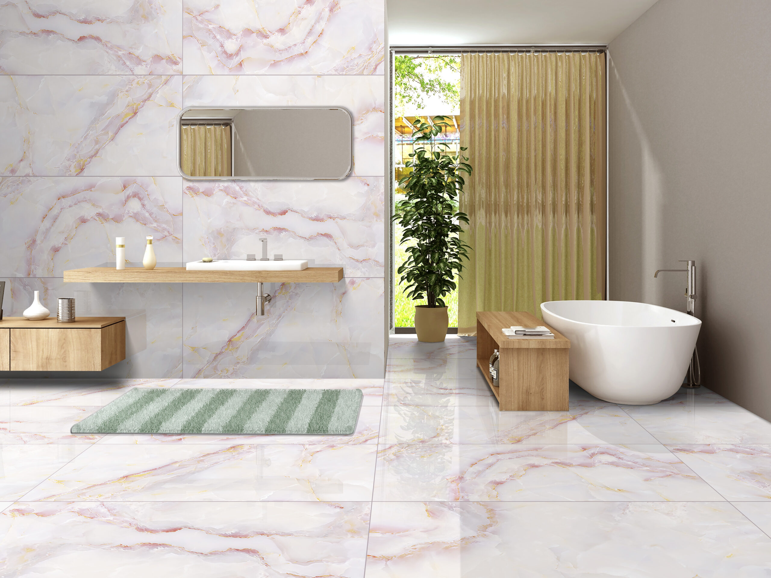 RUBY ONYX PINK 60X120 CM MATT PORCELAIN TILES