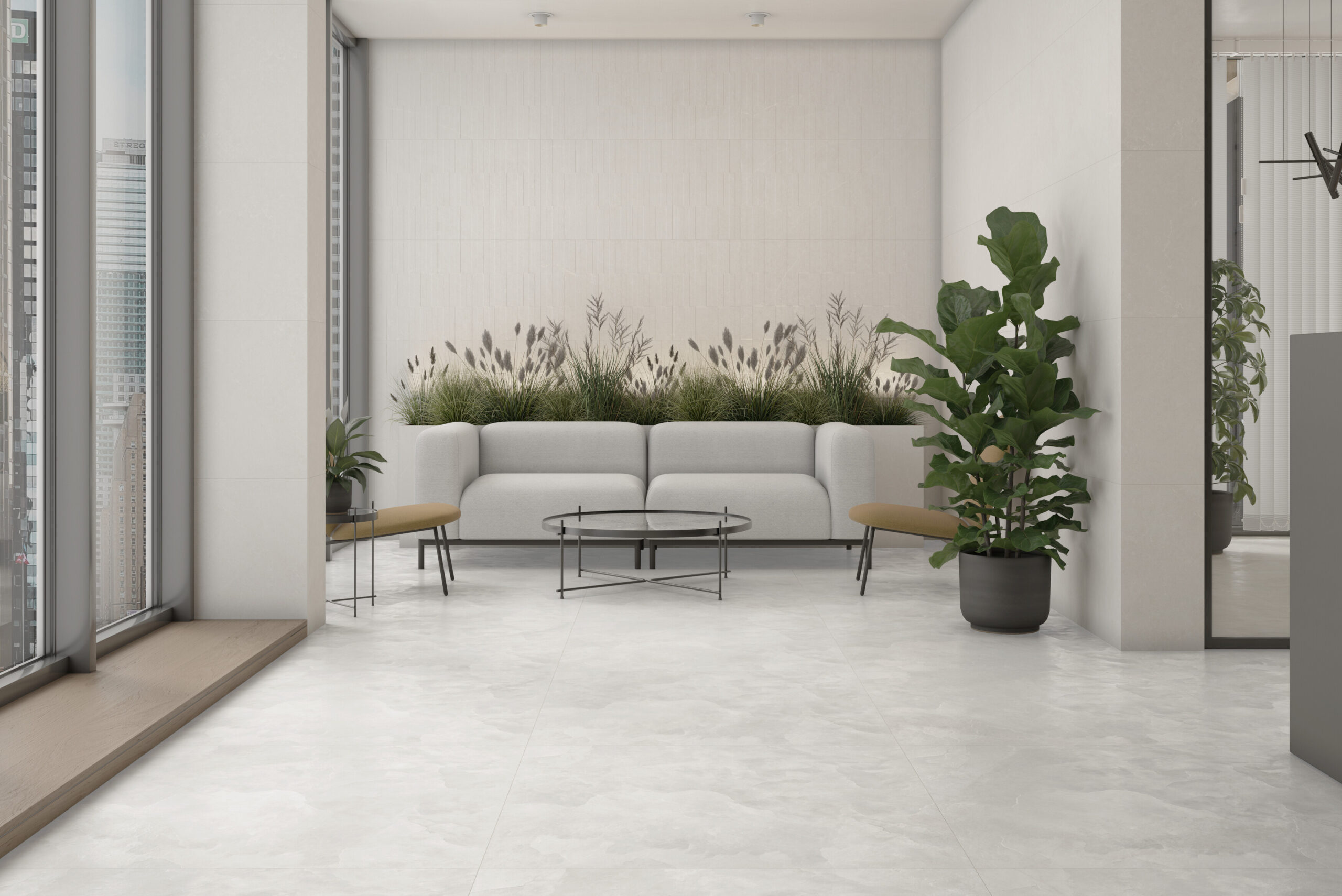 TEMPO WHITE 100X100 CM MATT PORCELAIN TILES